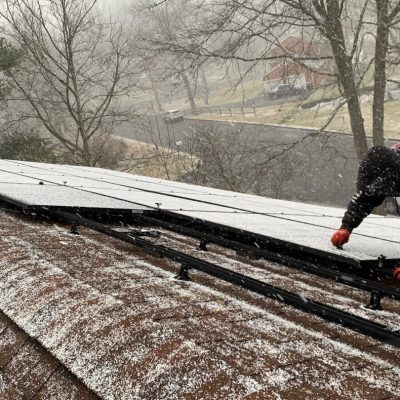 solar panels installation in Yorktown Heights, NY during the winter season